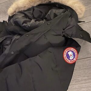 Canada Goose Black Parka with Fur Hood
